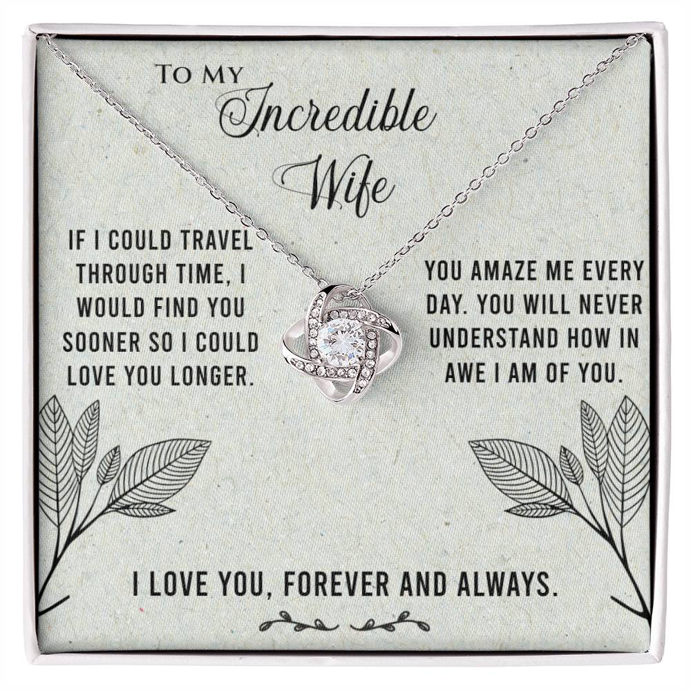 Necklace for Wife - If I could travel through time.