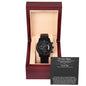 Black Chronograph Watch For Husband + MC (NO ENGRAVING)