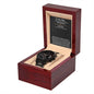 Black Chronograph Watch For Husband + MC (NO ENGRAVING)