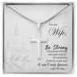 Stainless Cross Necklace For Wife w/ MC