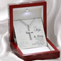 Stainless Cross Necklace For Wife w/ MC
