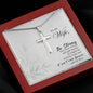 Stainless Cross Necklace For Wife w/ MC