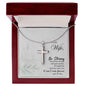 Stainless Cross Necklace For Wife w/ MC
