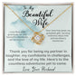 From Husband to Wife - Thank you for being my partner