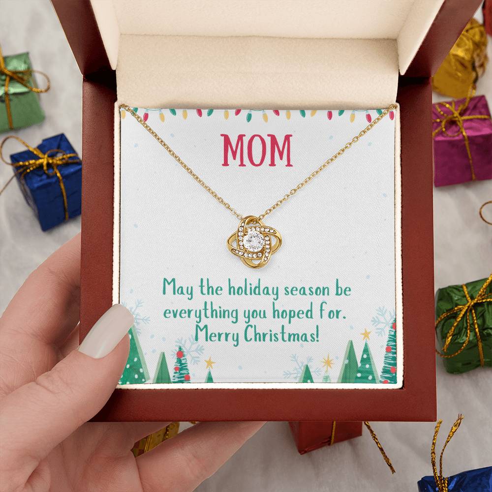 Christmas holiday necklace for mom